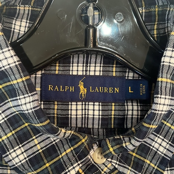 Polo Ralph Lauren Mens Shirt Size Plaid Long Sleeve, Classic Fit - Picture 3 of 4